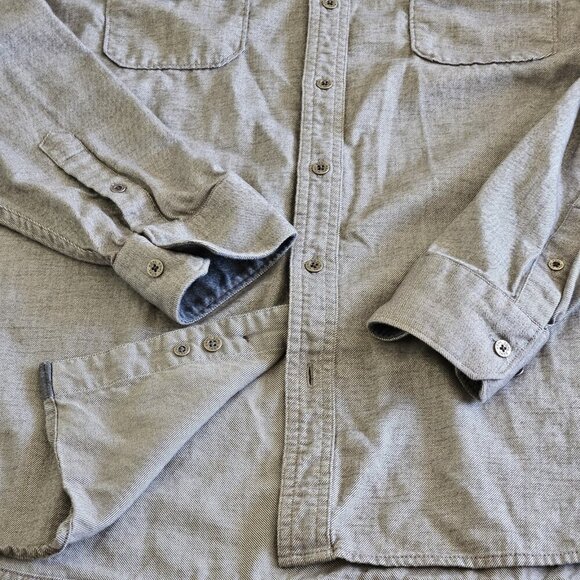 Kuhl Shirt Mens XL Gray Flannel Descendr LS Pockets Jack Links Snaks Patch 7244 - Picture 13 of 16